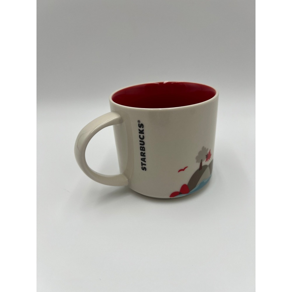 Starbucks You Are Here Collection Canada Coffee Mug 14oz Red Interior 2015